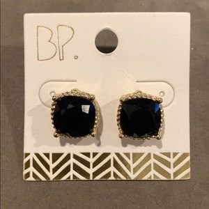 BP Black Crystal Stud Earrings. New with tag!
